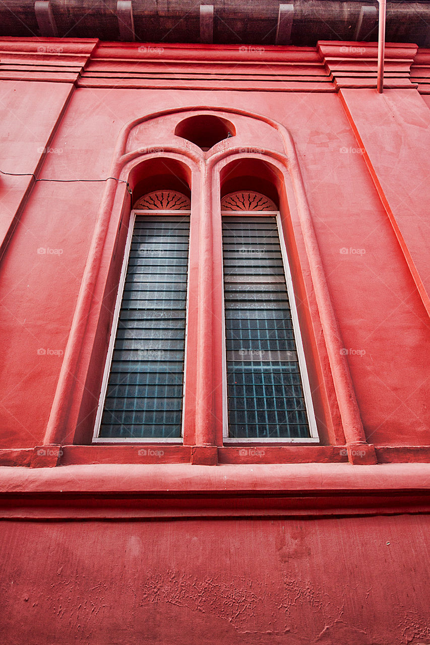 Closed wooden window