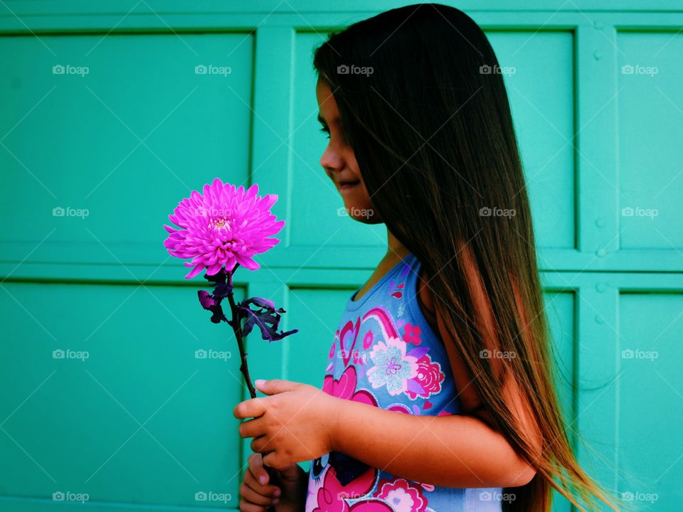 Flower, Girl, Woman, People, Child