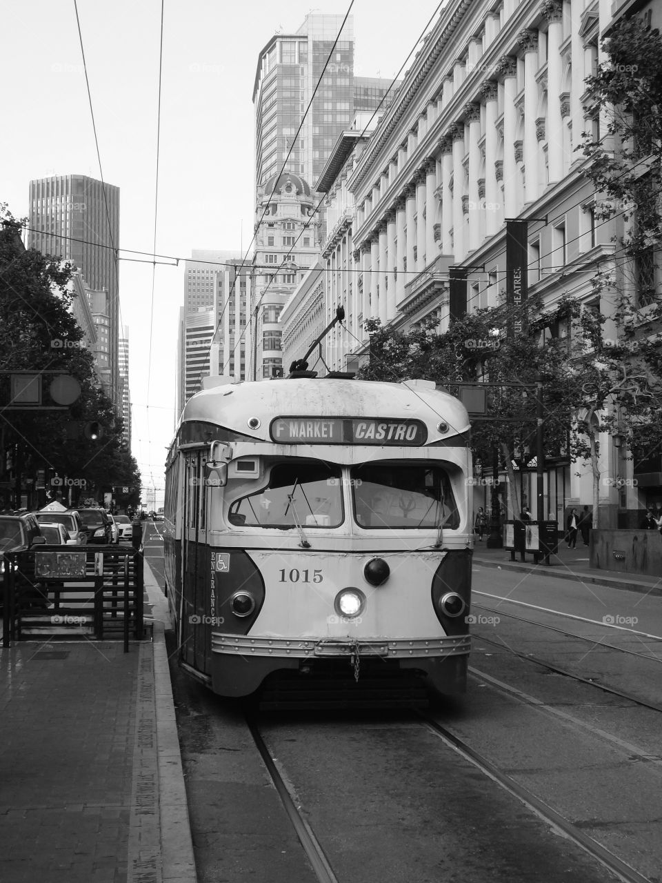 Black and White Trolley