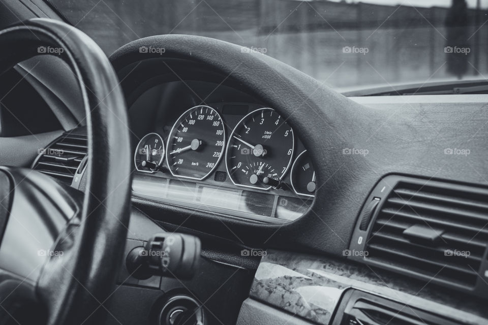 Sport racing car interior 