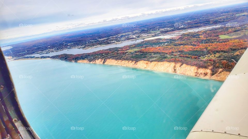 Lake Michigan from the air
