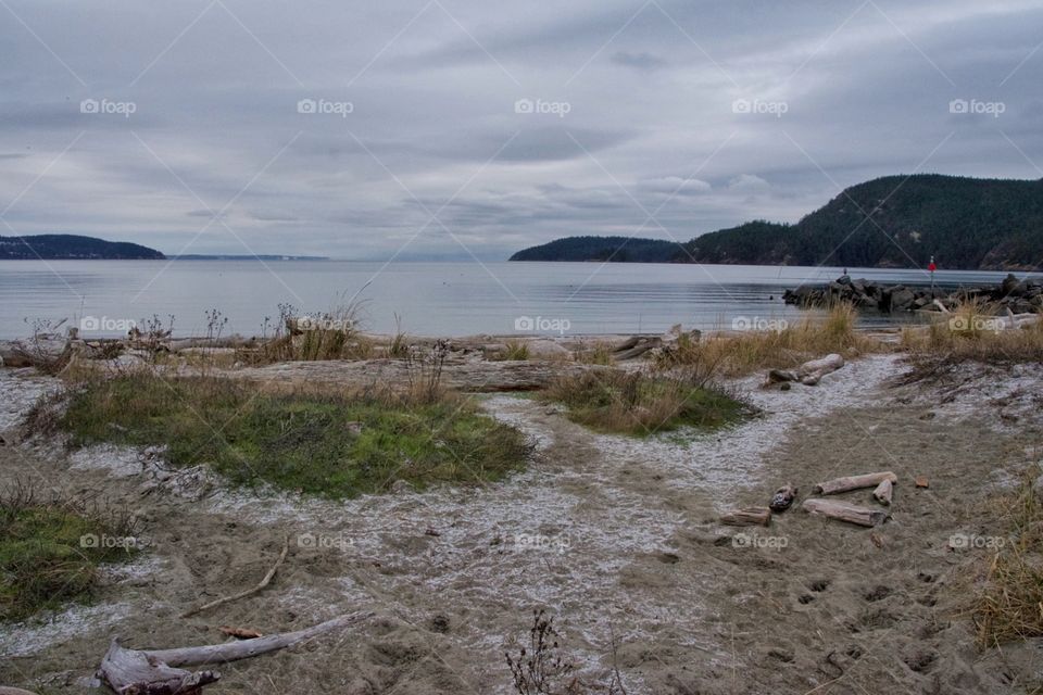 Winter beach