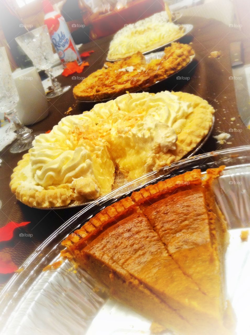 Those yummy pies. Thanksgiving pies