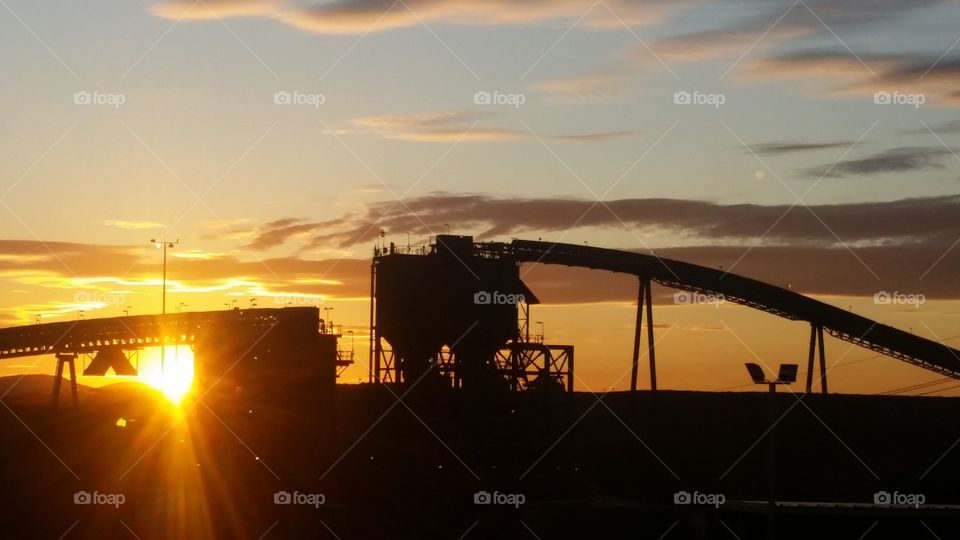 mine life. iron ore plant in the pilbara of australia