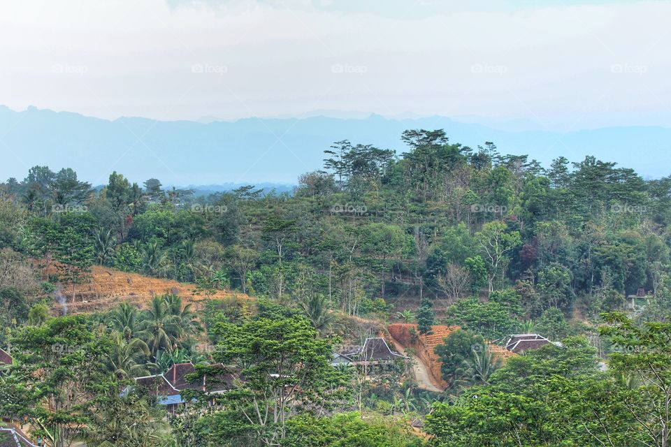 Typical javanese village in Indonesia