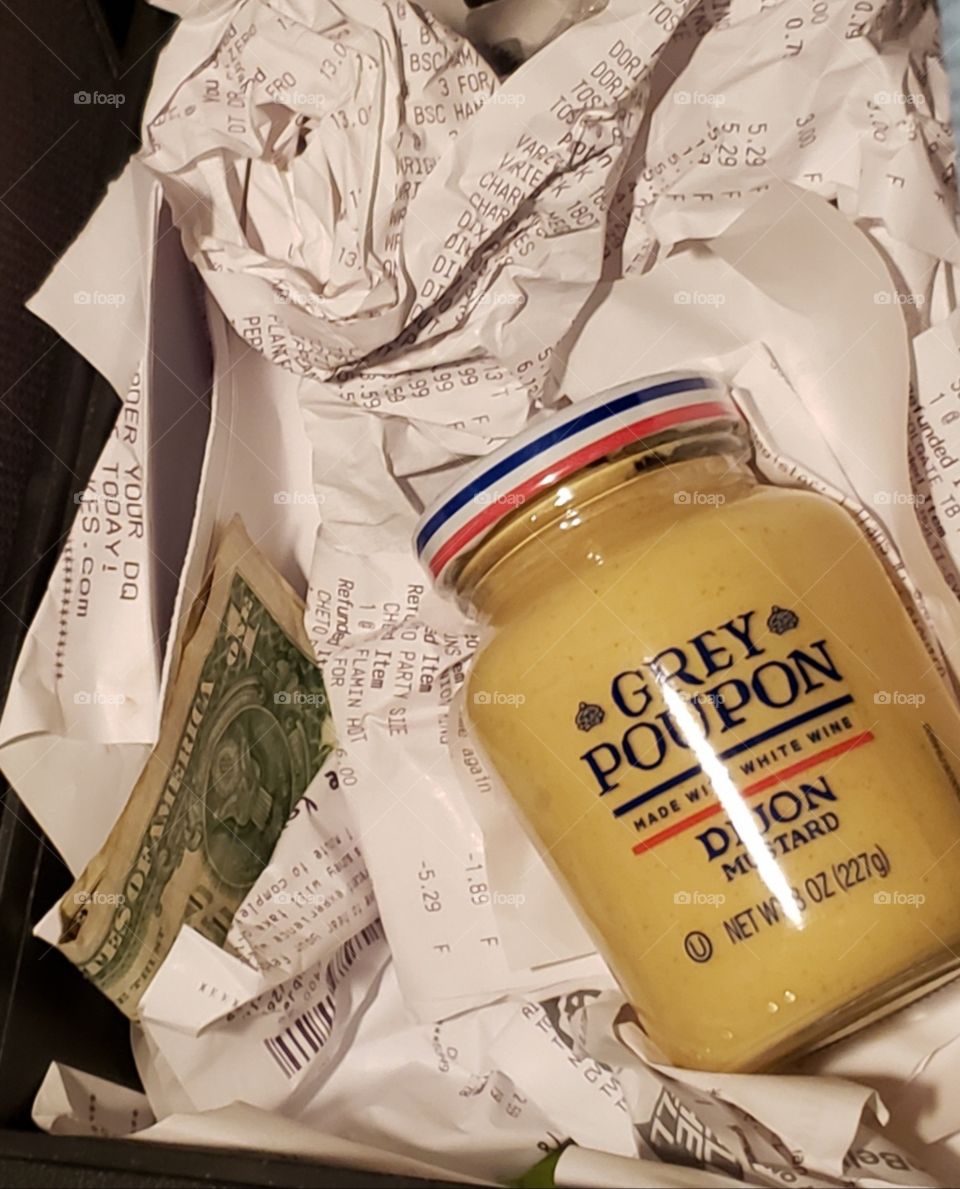 Grey Poupon, Receipts, cash