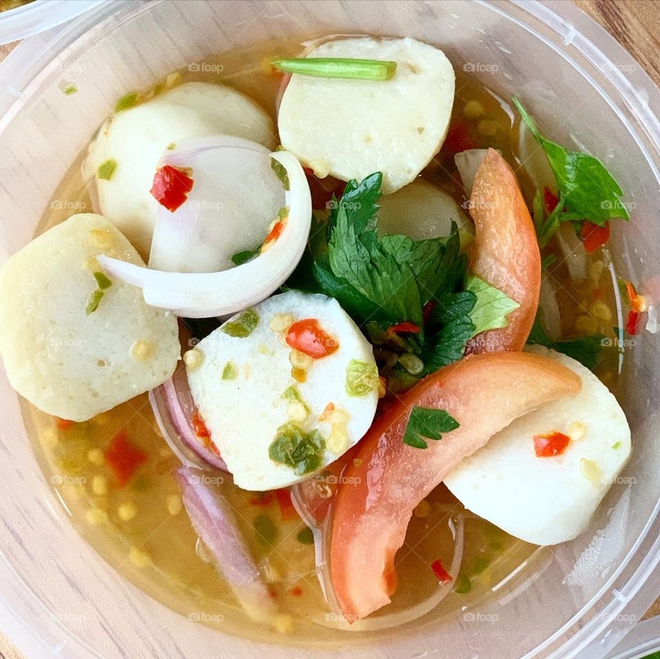 Thai salad snacks great for pairing with beer