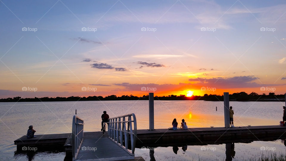 My bicycle and I catch a sunset