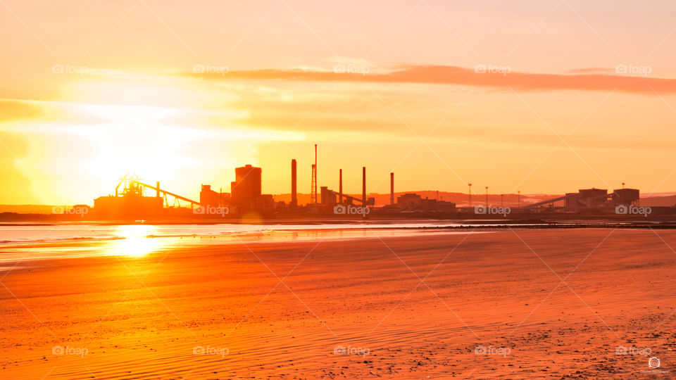 Sunrise over the blast furnace