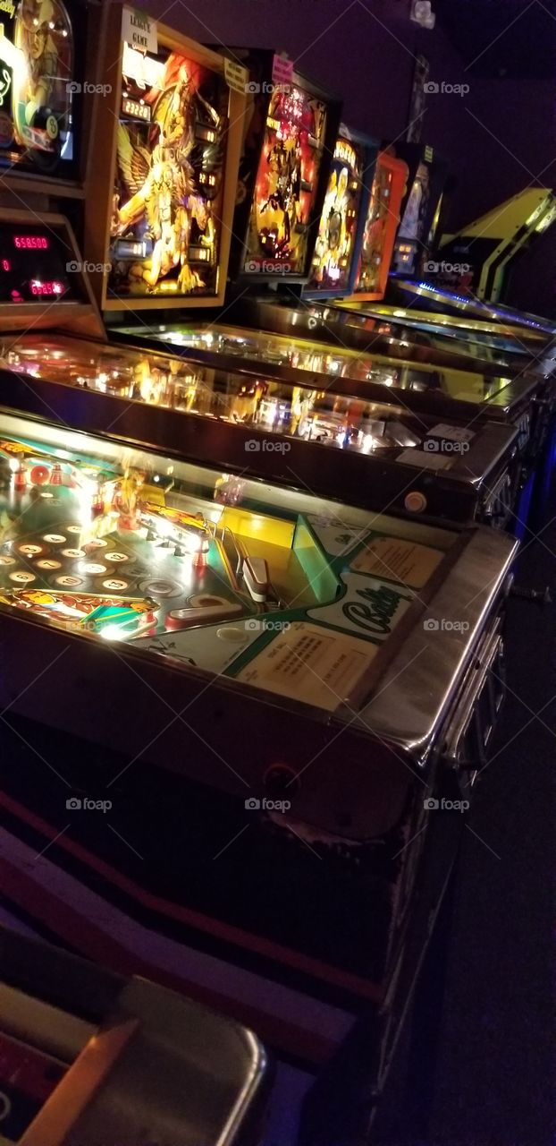 Amazing collection of vintage Pinball Machines