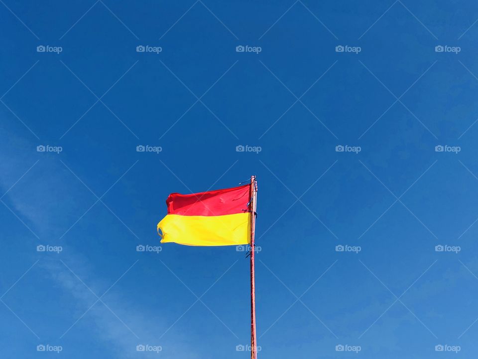 Flag on the beach