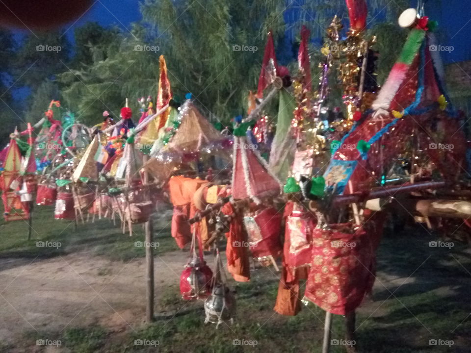decorative religious things belongs to Lord Shiva's devotees.