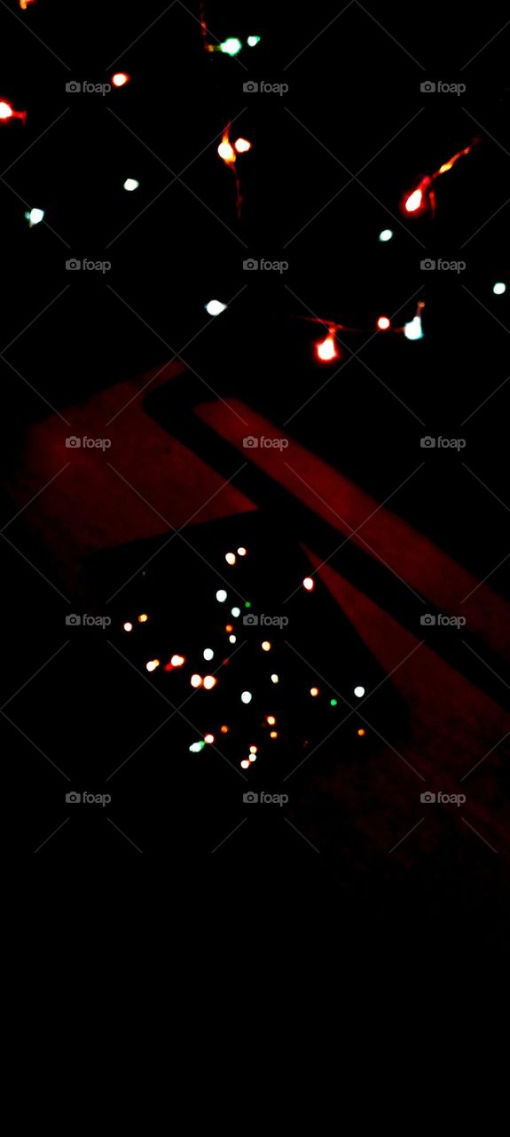 , night click, lights, drak background