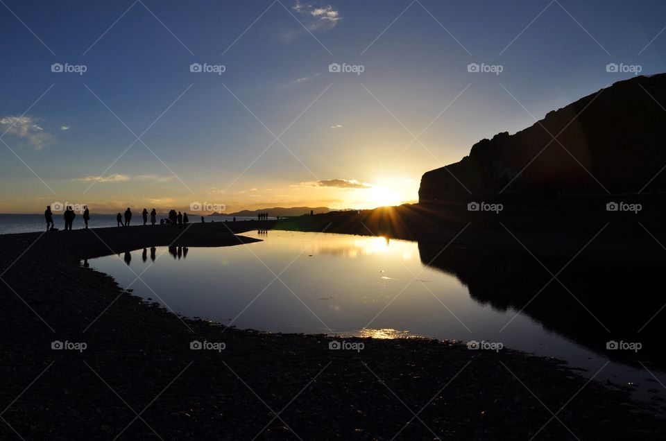 Sunset, Water, Dawn, No Person, Landscape