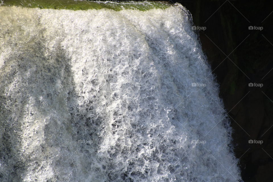 Close up of waterfall Cumberland falls kentucky