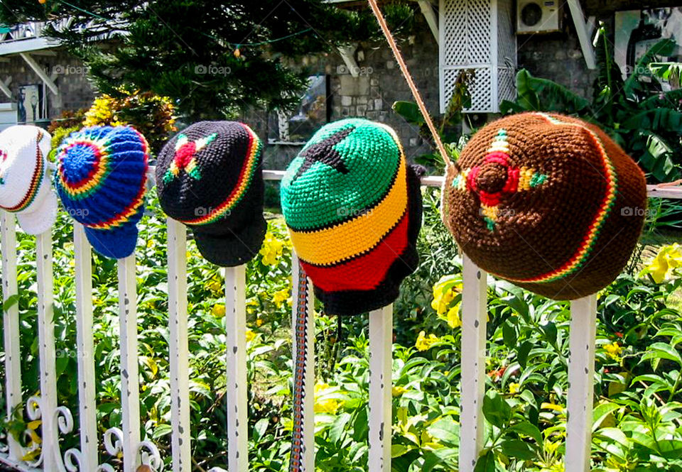 Rasta hats. 