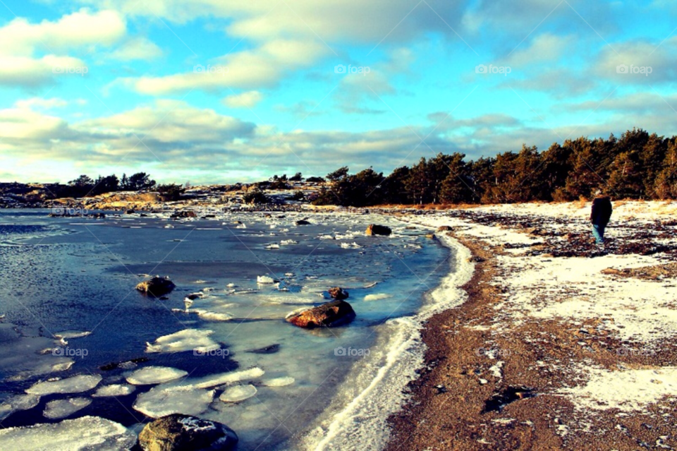 sky beach visitsweden winter by merethe