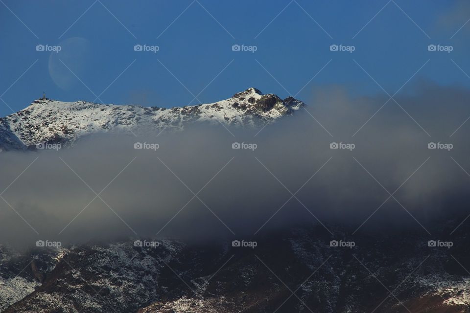 Moon on the mountain