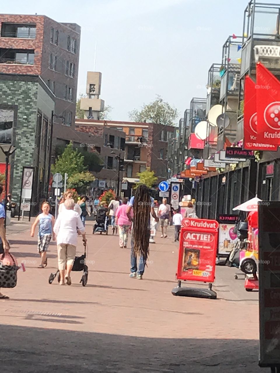 A man with enormous long hair