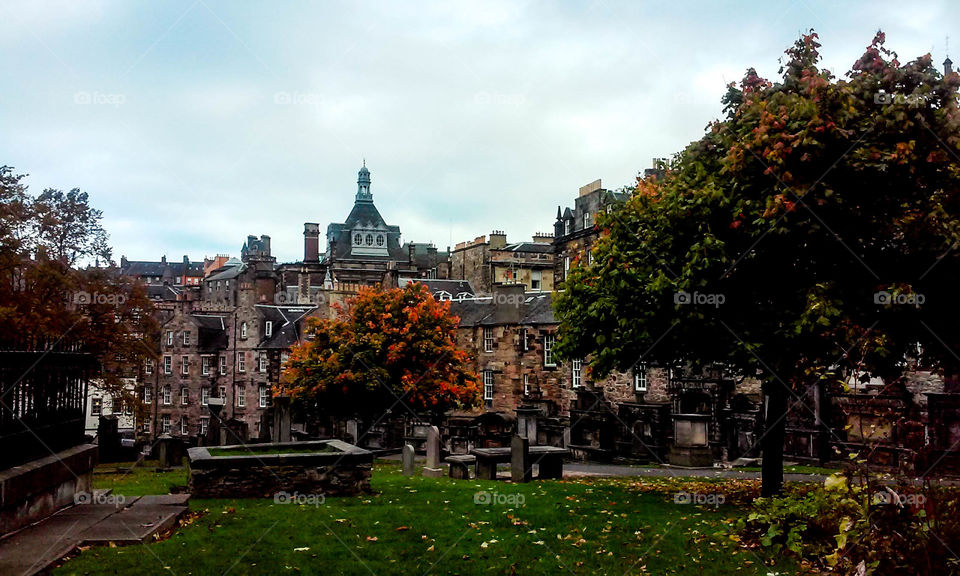 Rest Easy. Greyfriars Kirkyard in Edinburgh, Scotland on a Fall morning.