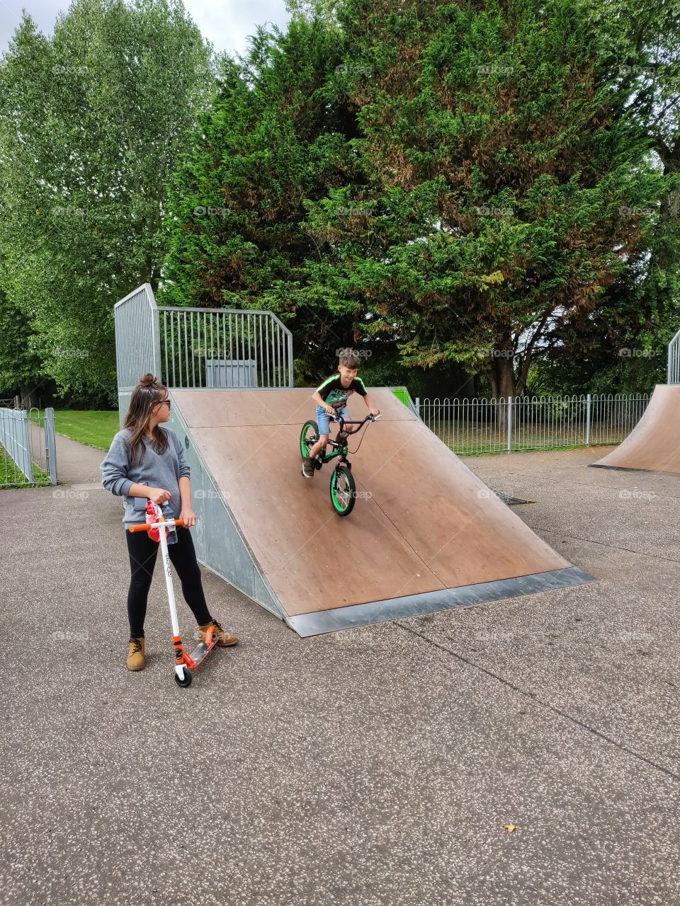 Fun at the skate park.