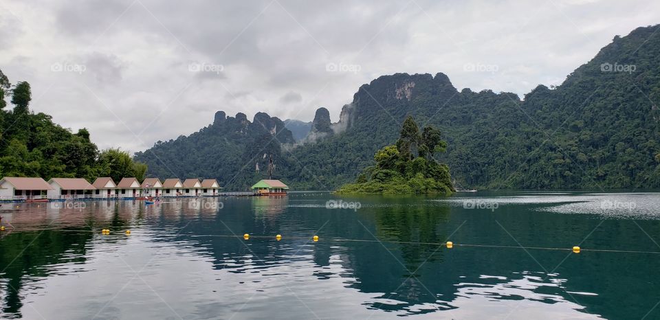 Serene lake houses