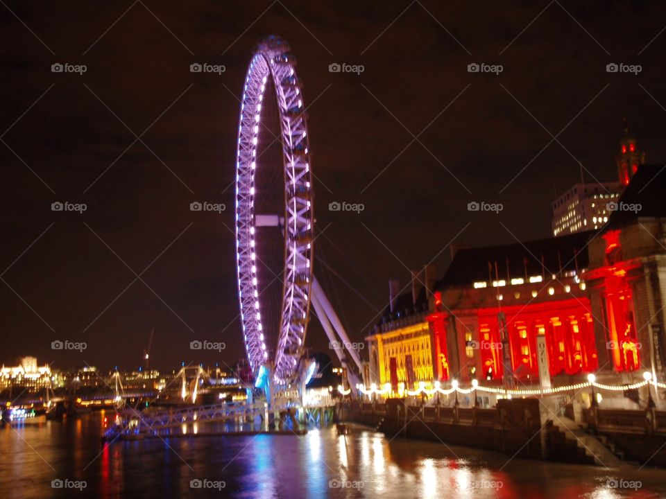 Night London Eye