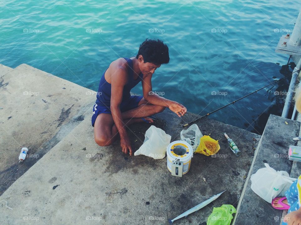 Fisherman at work