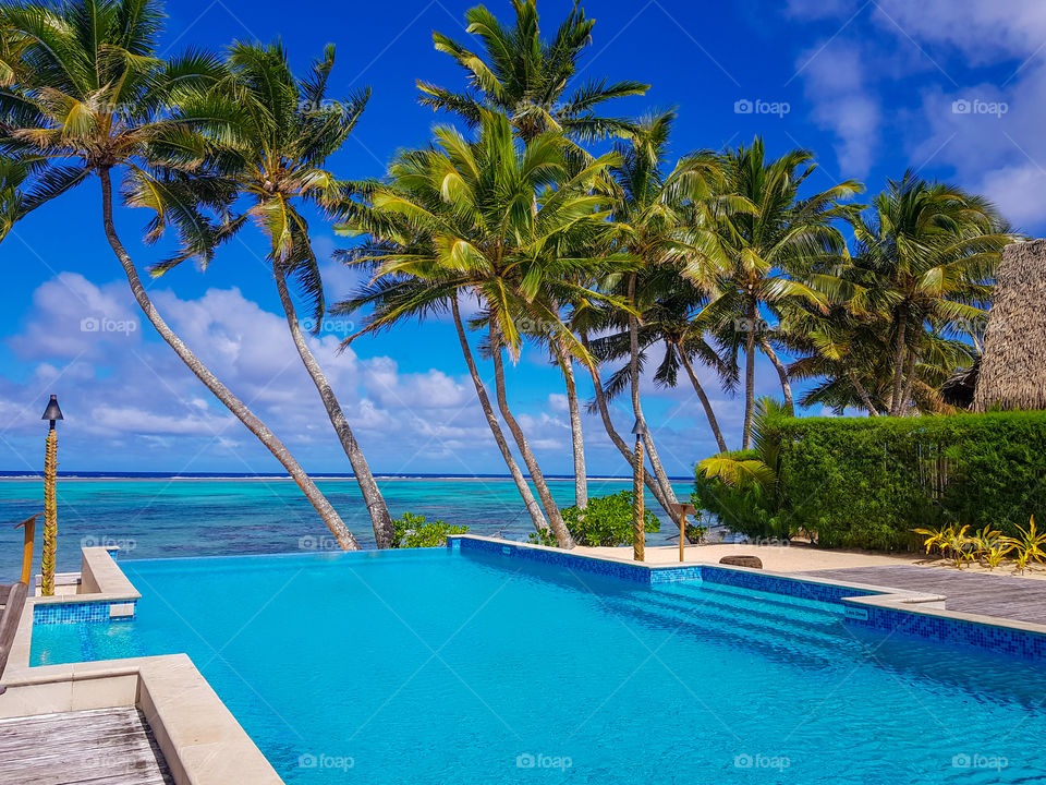 infinity pool at little polynesian resort