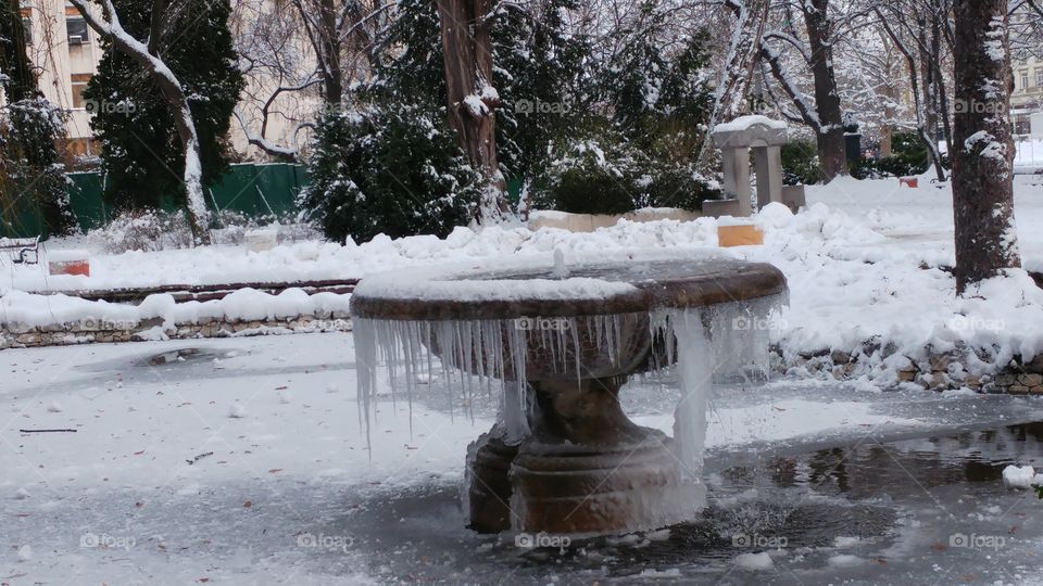 icy fountain