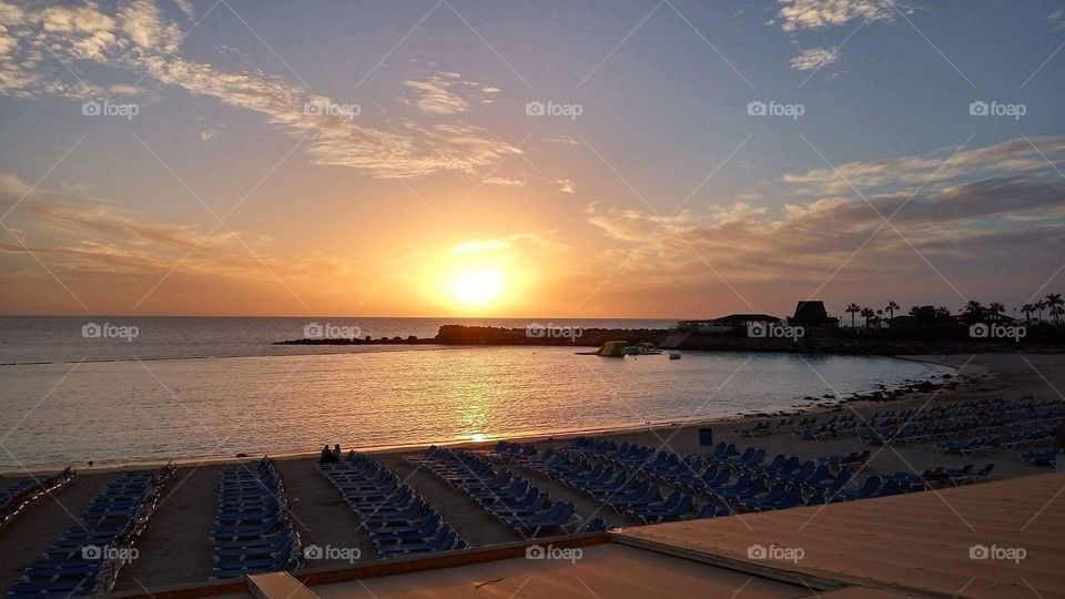 Sunset, Water, Sun, Beach, Dawn