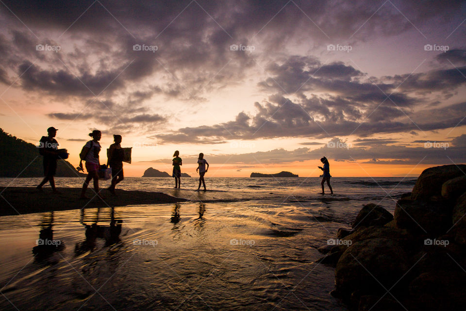 people and sunset