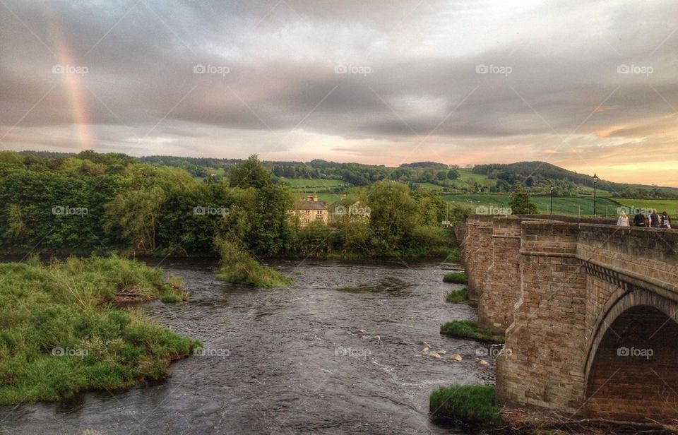 View of lake on bridge