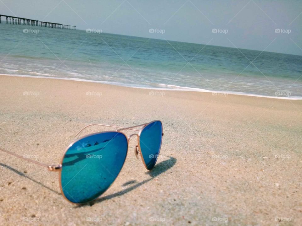 sunglass at beach