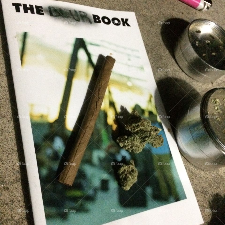 the blur book and a blunt . relaxing looking at local zines 