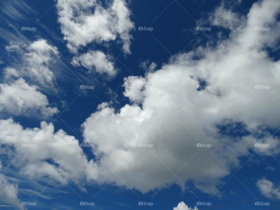 Clouds in a blue sky