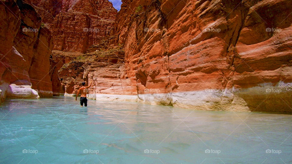 We hiked nearly 20 miles through the Grand Canyon to get to this beautiful place