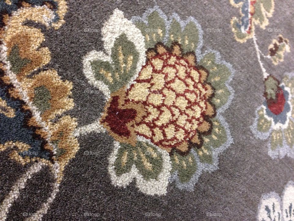 Flower design carpet