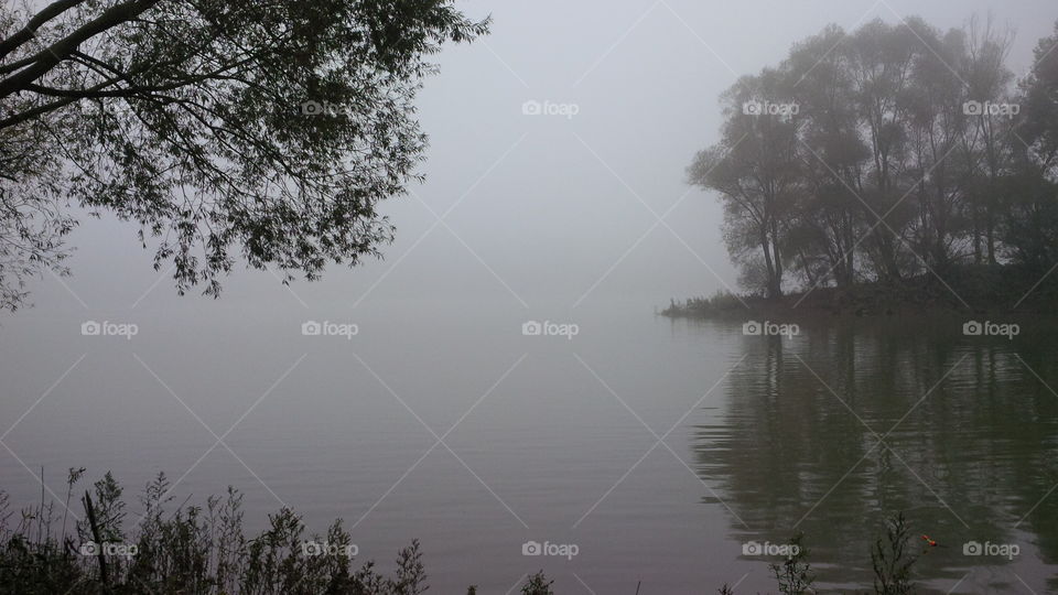 river in fog. river adventure, wildness in fog, silent in fog, silent on the river. secret river, evening at the river.