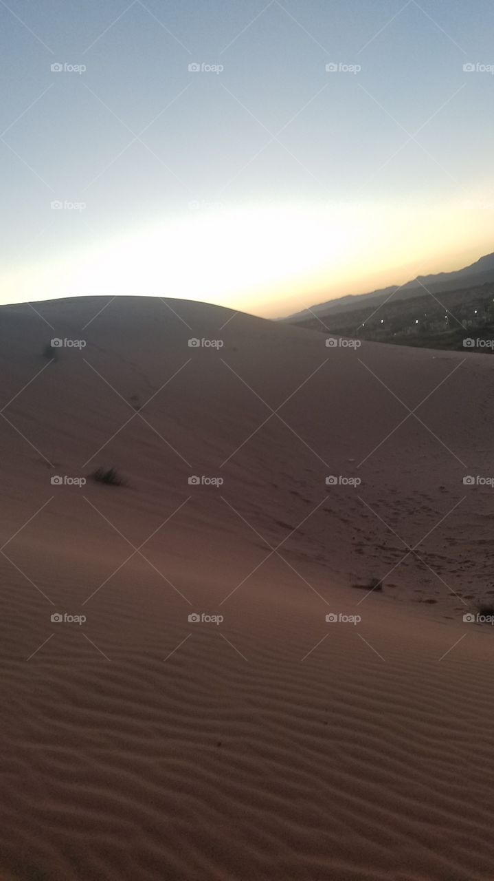 Desert sand with sunset flavor