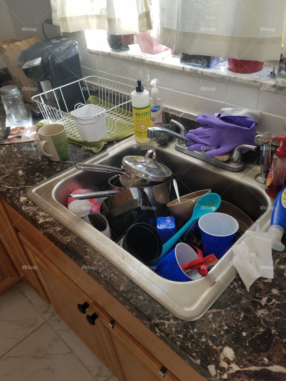 Roommate leaves dishes in the sink ALL the time.