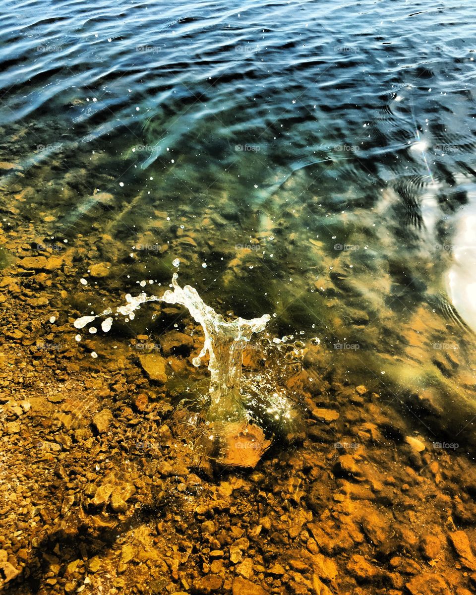 Splashing water