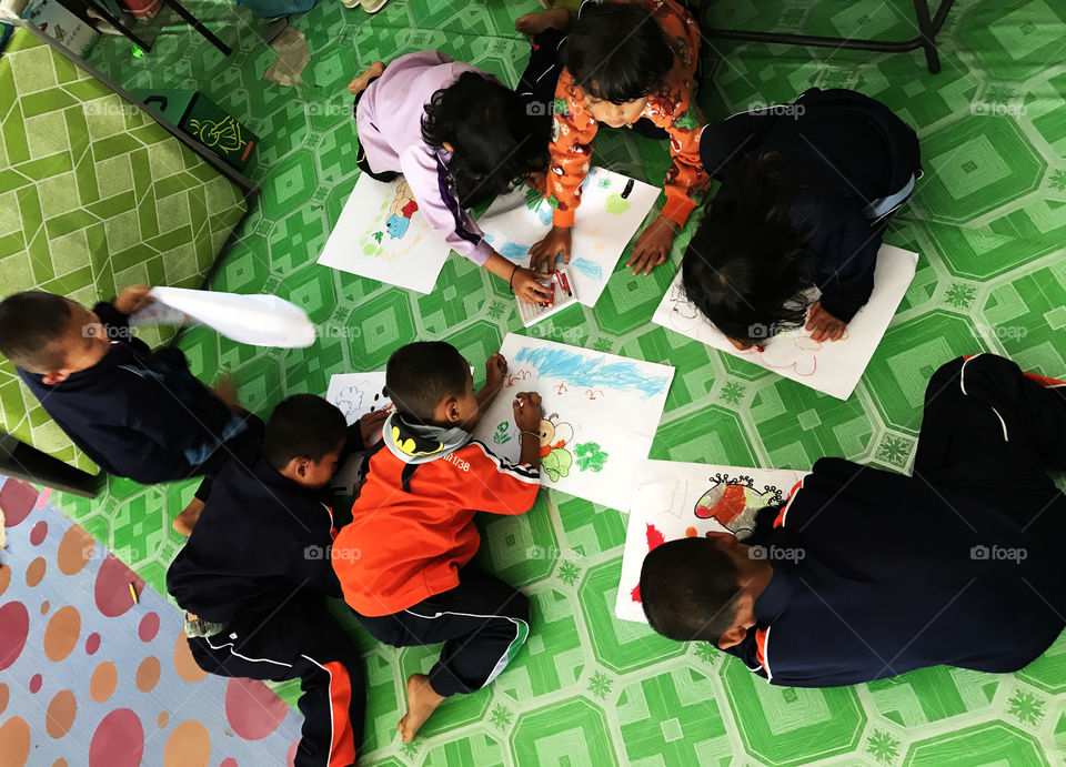 Group enjoyable work to use the imagination form kids. No need task to tell just gave them funny story the all came out.