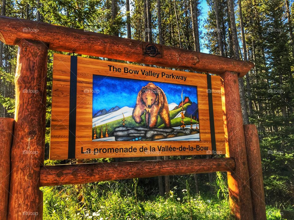 Entrance to Bow valley parkway 