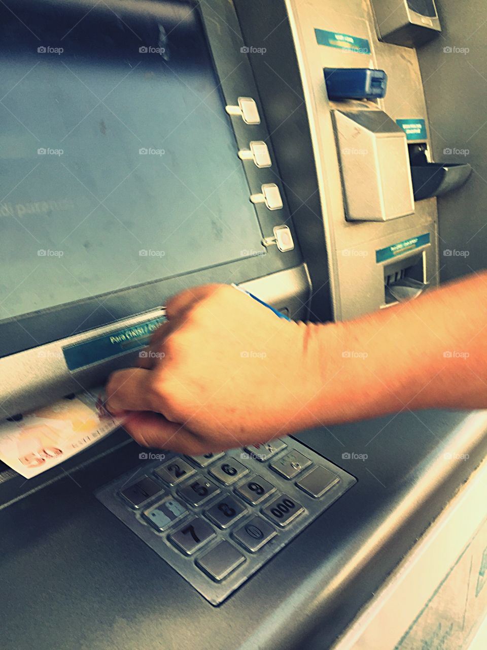 Withdrawing money