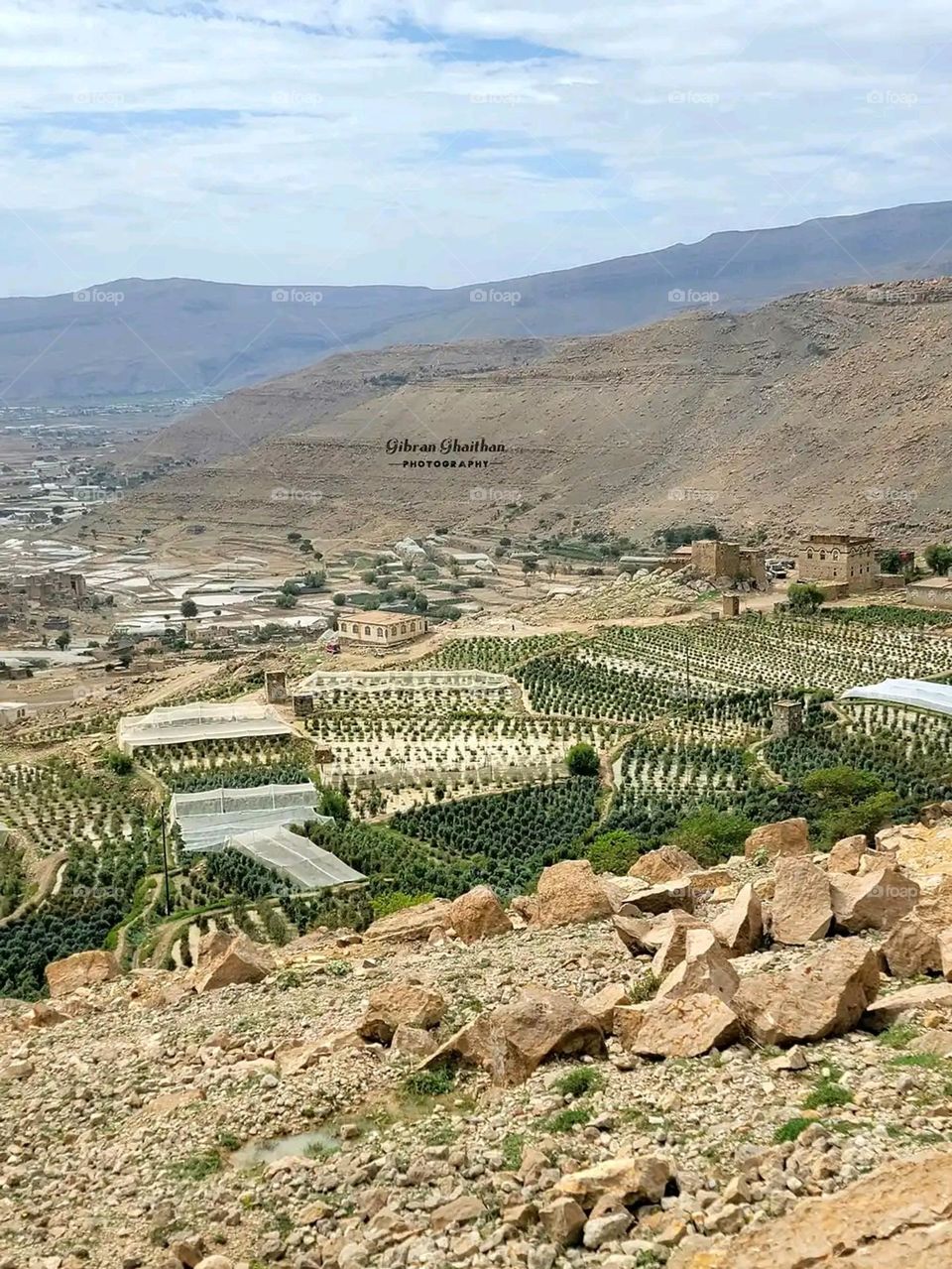 Glory be to God, the magnificent and picturesque view and the natural green trees are a view that is nothing more wonderful than it