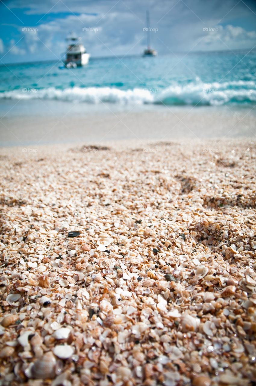 Shell beach in St Barth