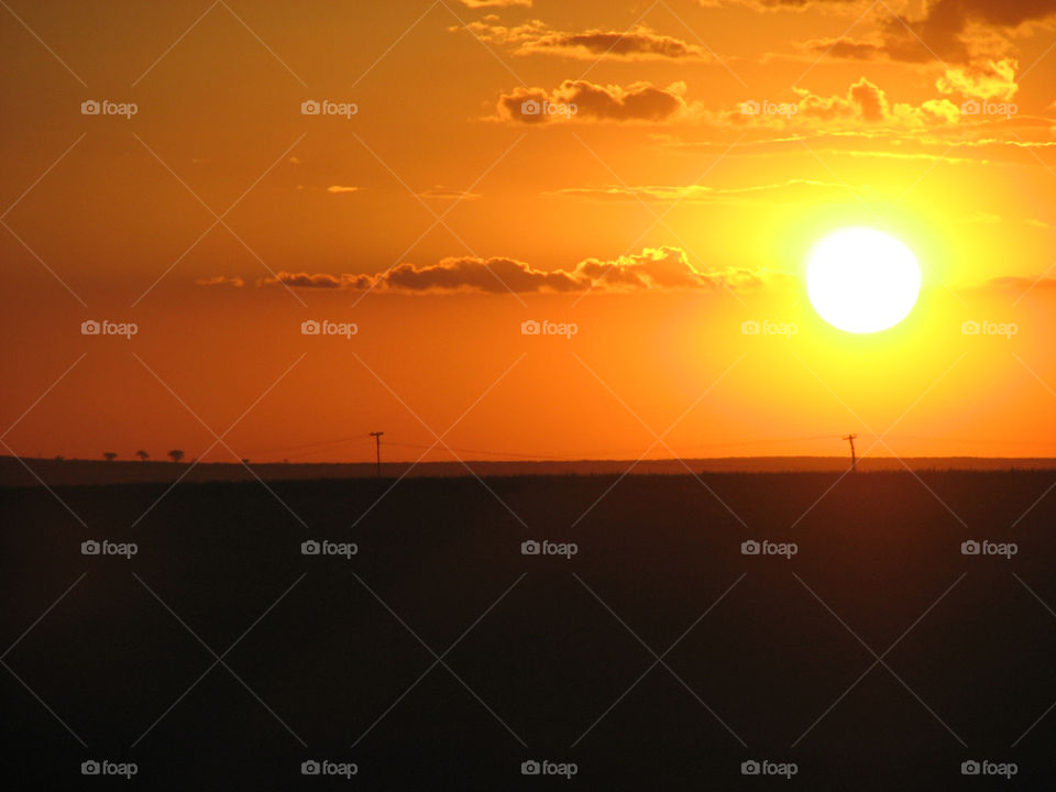 Texas sunrise with sun