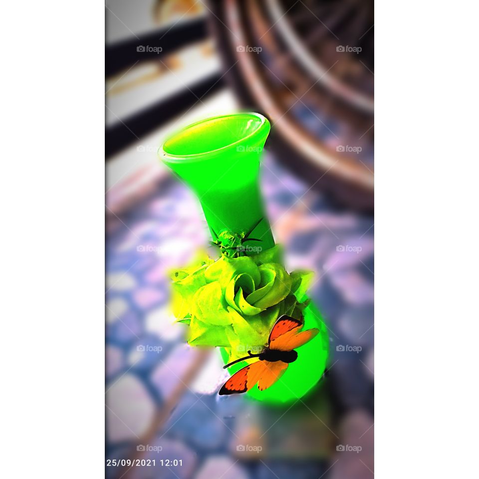 #FlOWer_VaSE_BuTterFLy.. ⚱🌺