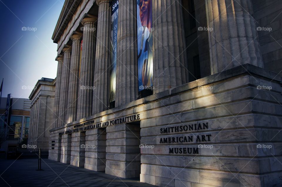 West entrance of the Smithsonian Museum of American Art and Portraiture in Washington DC